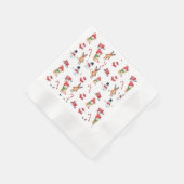 Spaß ct Kitty Snowman Weihnachtsmann Schlitten Wei Serviette (Ecke)
