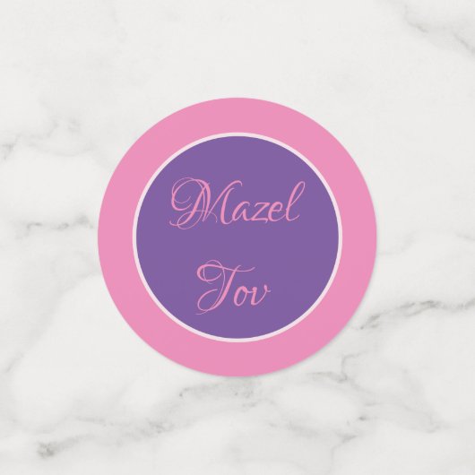 Spaß! Custom Bat Mitzvah Konfetti (Klein Vorderseite)