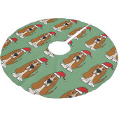 Spaß-Dachshund-Jagdhund im Polyester Weihnachtsbaumdecke (Schrägansicht)