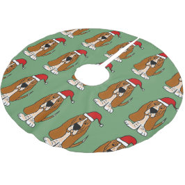Spaß-Dachshund-Jagdhund im Polyester Weihnachtsbaumdecke