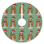 Spaß-Dachshund-Jagdhund im Polyester Weihnachtsbaumdecke (Vorderseite)