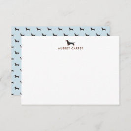 Spaß Dackel Hund liebt Personalisiert Mitteilungskarte