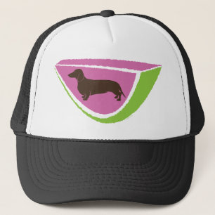 Spaß-Dackel-Wassermelone-Entwurf! Truckerkappe