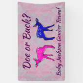 Spaß-"Damhirschkuh-oder Dollar-" Geschlecht decken Banner (Vertikal)