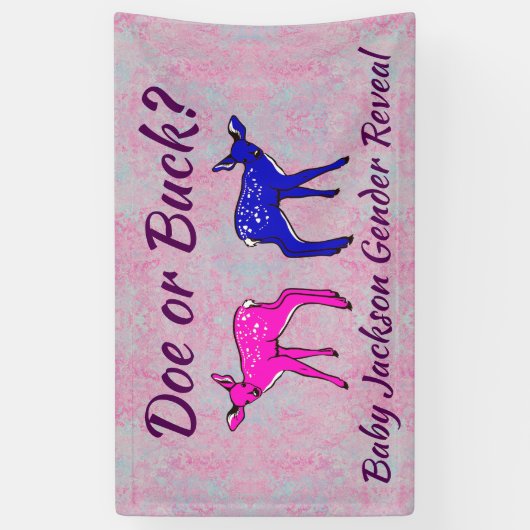 Spaß-"Damhirschkuh-oder Dollar-" Geschlecht decken Banner (Vertikal)