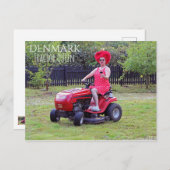 Spaß Dänemark Traktor Queen Postcard! Postkarte (Vorne/Hinten)