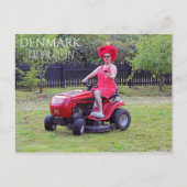 Spaß Dänemark Traktor Queen Postcard! Postkarte (Vorderseite)
