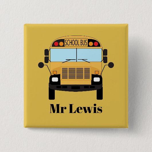 Spaß Danke, dass Sie den Schulbusfahrer schätzen Button (Vorderseite)