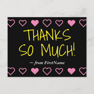 Spaß "DANKE SO VIEL!" + Herz Postkarte