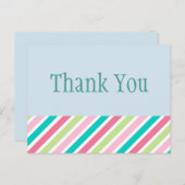 Spaß Danke Stripes Postkarte (Vorne/Hinten)