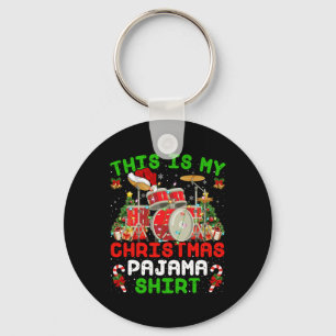 Spaß, das ist mein Weihnachts-Pajama-Trommel-Kit C Schlüsselanhänger