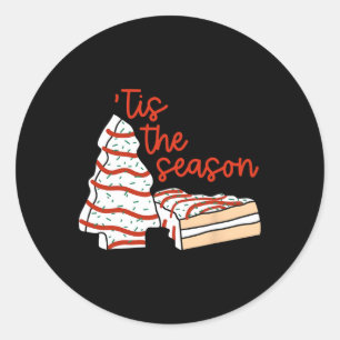 Spaß Das Weihnachtsbaum Cakes Deb der Jahreszeit Runder Aufkleber