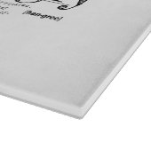 Spaß Definition der Vintagen, wütenden Schwarzkatz Schneidebrett (Ecke)