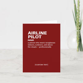 Spaß-Definitionskarte für den Luftfahrzeug-Pilot Karte