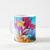 Spaß-Delphin-Cartoon-Tasse Kaffeetasse (Vorderseite Links)