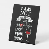 Spaß, den ich bis zur Perfektion Wein Quote Plaque Sockelschild (Vorderseite)