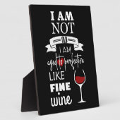 Spaß, den ich mit einem perfekten Weinangebot gema Fotoplatte (Seite)