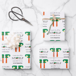 Spaß, den ich mit meinem Elf-Namen für handgemacht Geschenkpapier Set