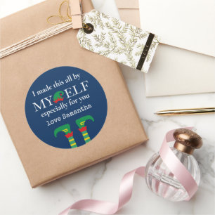 Spaß, den ich von My Elf Name Blue gemacht habe Runder Aufkleber