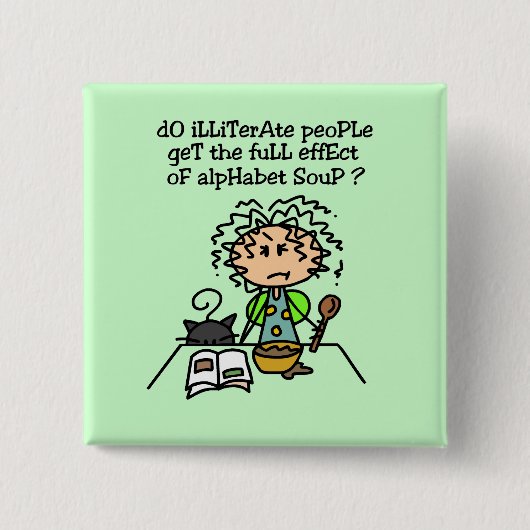 Spaß der Analphabeten Button (Vorderseite)