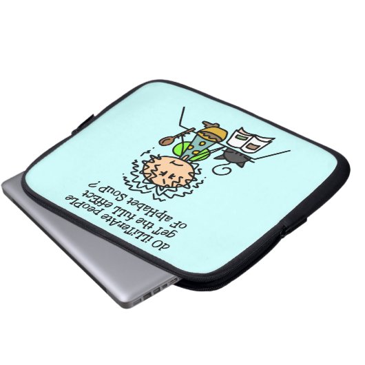 Spaß der Analphabeten Laptopschutzhülle (Vorne Knopf)
