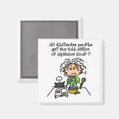 Spaß der Analphabeten Magnet (Vorderseite/Rückseite)