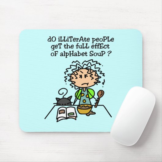 Spaß der Analphabeten Mousepad (Mit Mouse)