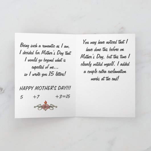 Spaß der Ehefrau-Mutter Tages Karte (Innenseite)