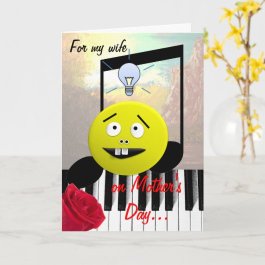 Spaß der Ehefrau-Mutter Tages Karte (Gelbe Blume)