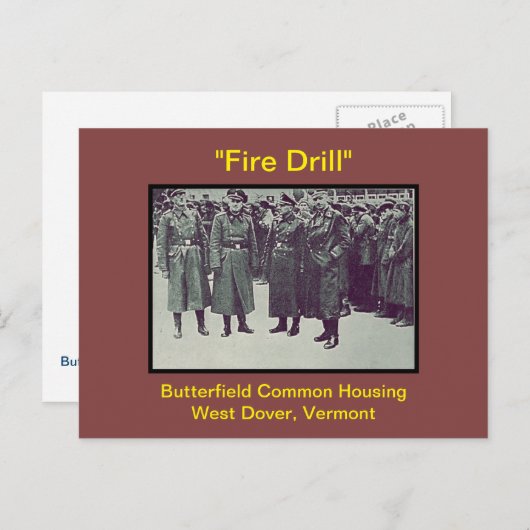 Spaß der Feuerlöschleitung auf dem Butterfield-Fel Postkarte (Vorne/Hinten)