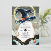 Spaß - Der Geburtstag des Magic Wizard Einladung (Stehend Vorderseite)