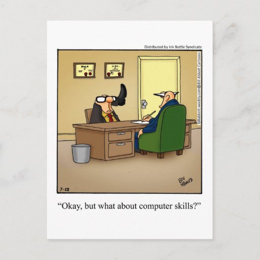 Spaß der Jobsuche Postkarte (Vorderseite)