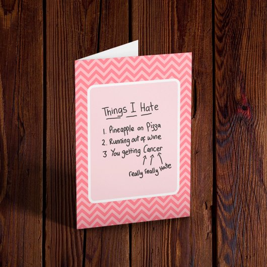 Spaß der Krebsdiagnose Karte