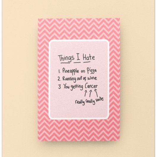 Spaß der Krebsdiagnose Karte