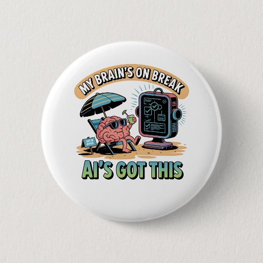 Spaß der künstlichen Intelligenz Button (Vorderseite)