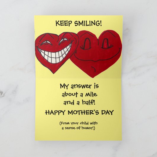 SPASS DER MUTTER FEIERTAGSKARTE (Innenseite)