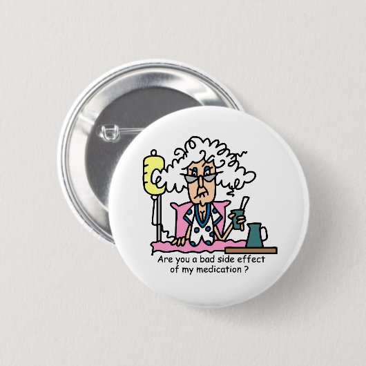 Spaß der Nebenwirkungen Button (Vorne & Hinten)