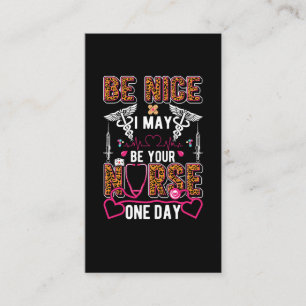 Spaß der Nursing School Funny Nursing, Leopard Pri Visitenkarte