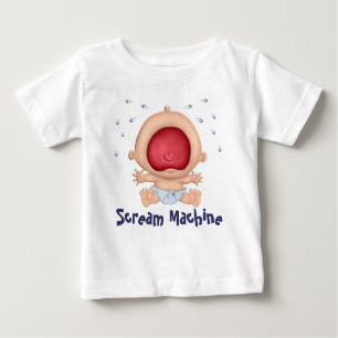 Spaß der Schrei-Maschine Bawling Baby - Junge Baby T-shirt