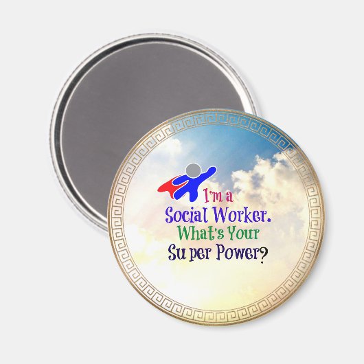 Spaß der Sozialarbeiter Magnet (Vorderseite/Rückseite)
