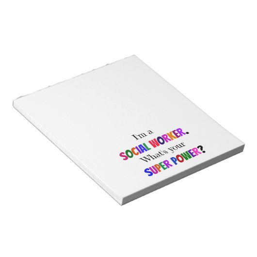 Spaß der Sozialarbeiter Notizblock (angewinkelt)