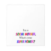 Spaß der Sozialarbeiter Notizblock (Vorderseite)