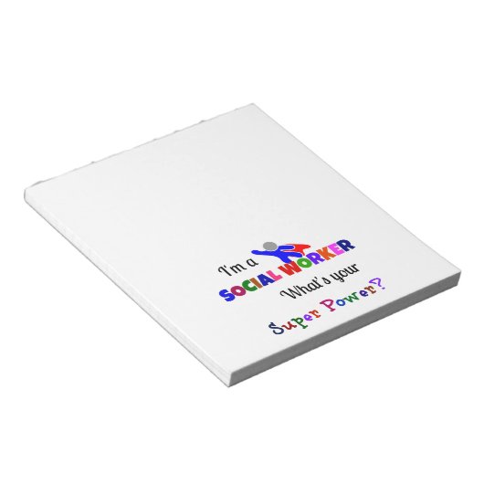 Spaß der Sozialarbeiter Notizblock (angewinkelt)