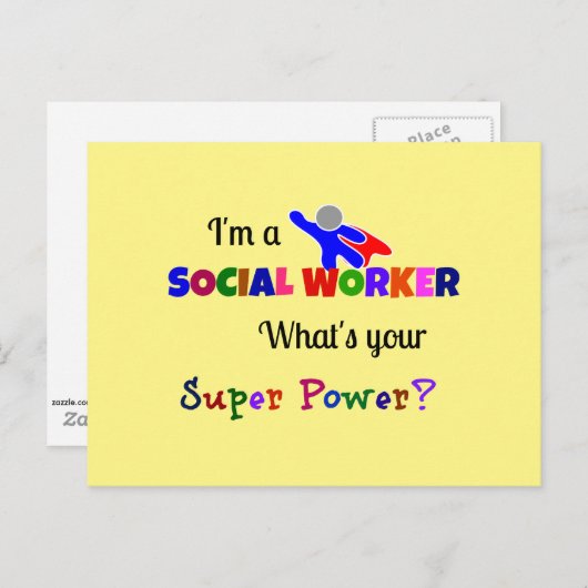 Spaß der Sozialarbeiter Postkarte (Vorne/Hinten)