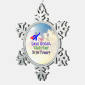 Spaß der Sozialarbeiter Schneeflocken Zinn-Ornament (Rechts)