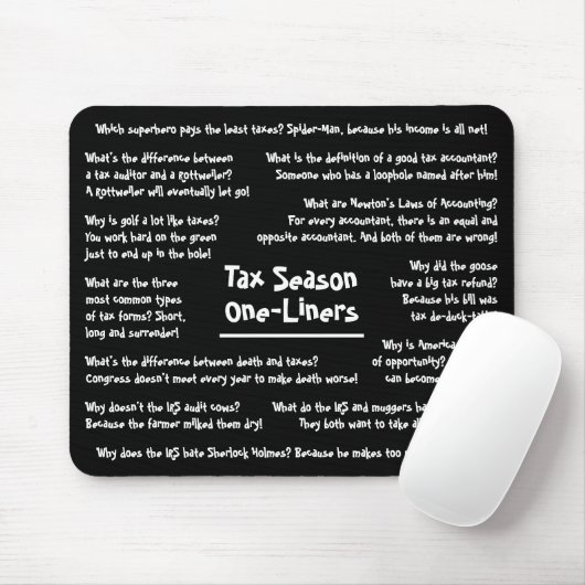 Spaß der Steuersaison Jokes Funny Accountant Mouse Mousepad (Mit Mouse)