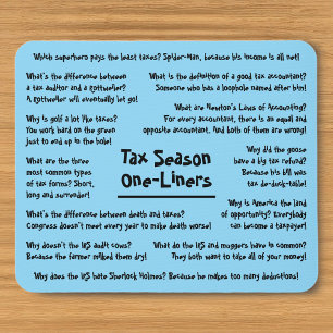 Spaß der Steuersaison Jokes Funny Accountant Mouse Mousepad