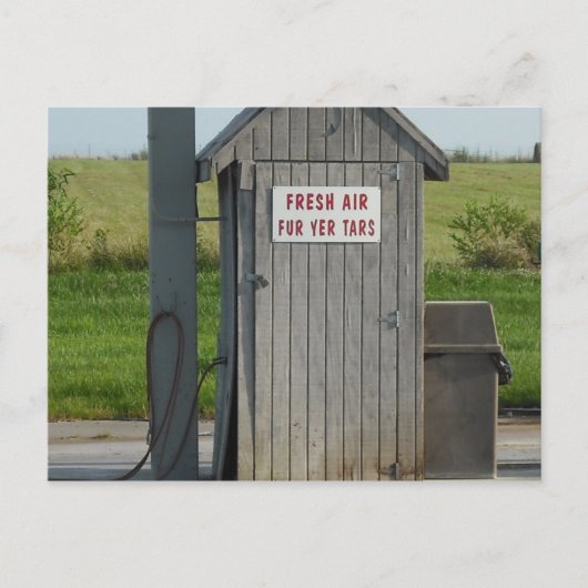 Spaß der Tankstelle Postkarte (Vorderseite)