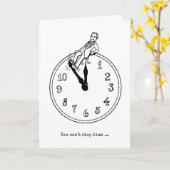 Spaß der Uhr älter werden Karte (Gelbe Blume)