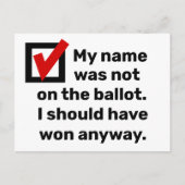 Spaß der Wahlen 2024 Postkarte (Vorderseite)